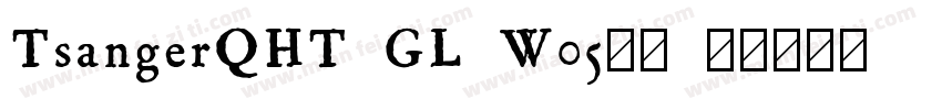 TsangerQHT GL W05字体字体转换